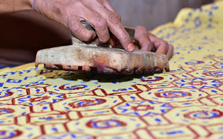 The Art of Ajrakh Hand Block Printing: A Timeless Tradition