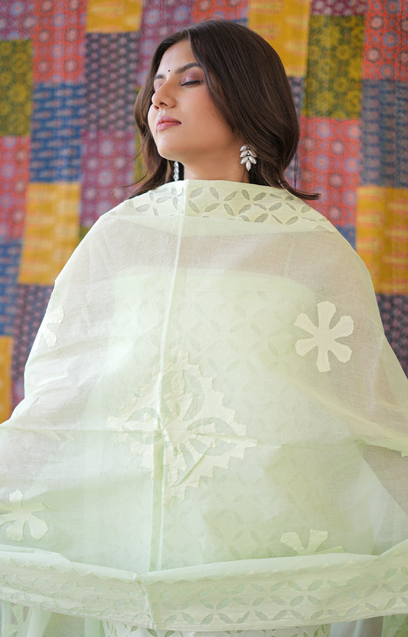 Rajasthani Unstitched Aplique Suits