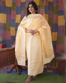 Rajasthani Unstitched Aplique Suits