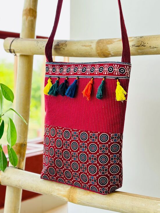 Ajrakh Cotton Shoulder Bag