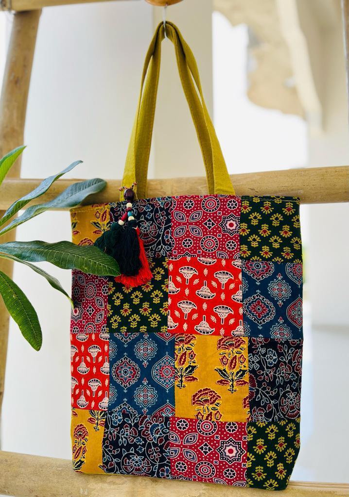 Ajrakh Patchwork Handbag