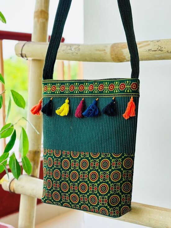 Ajrakh Cotton Shoulder Bag