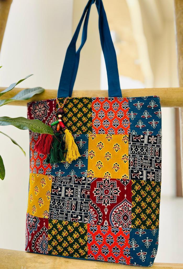 Ajrakh Patchwork Handbag