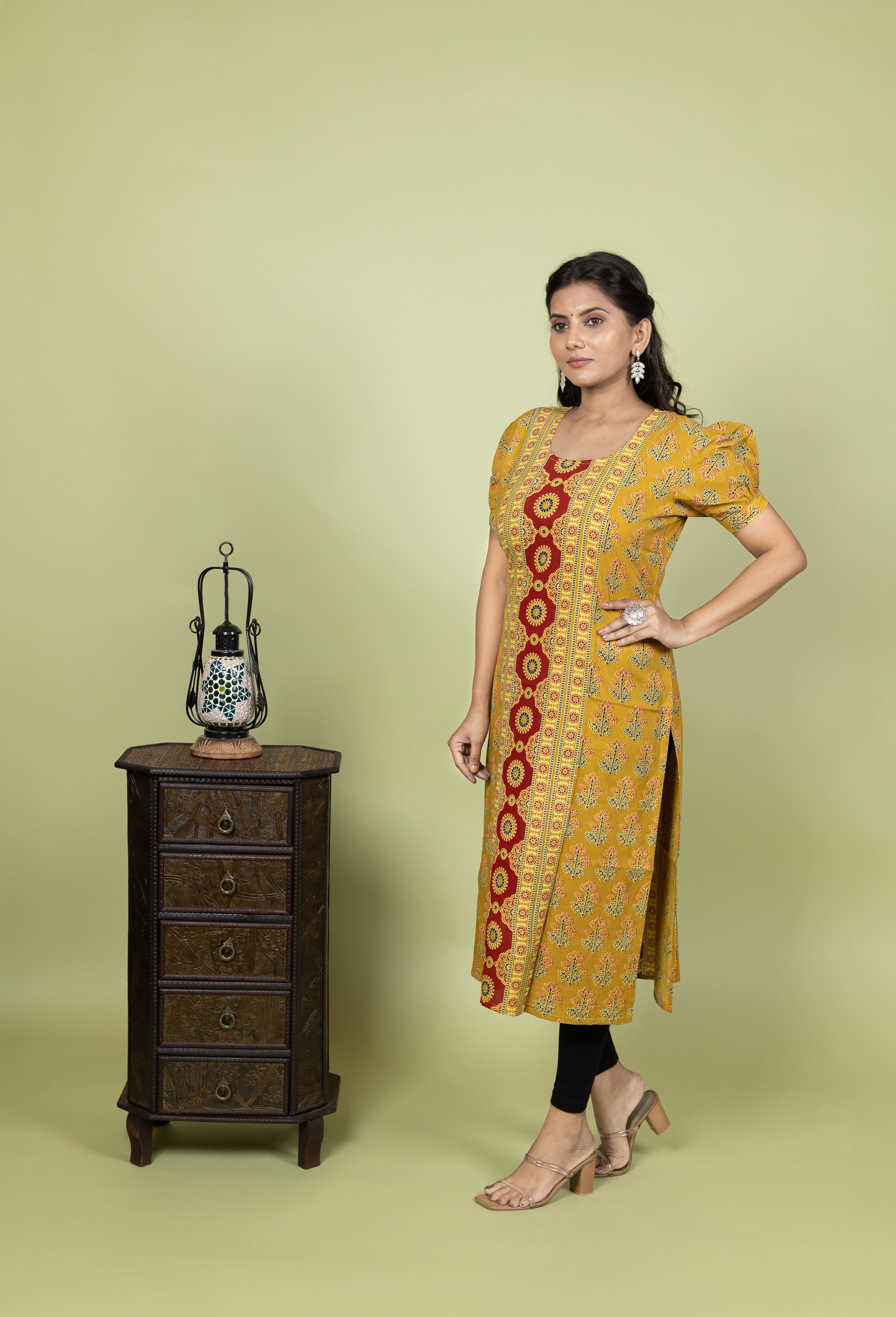 Ajrakh Printed Cotton Kurti