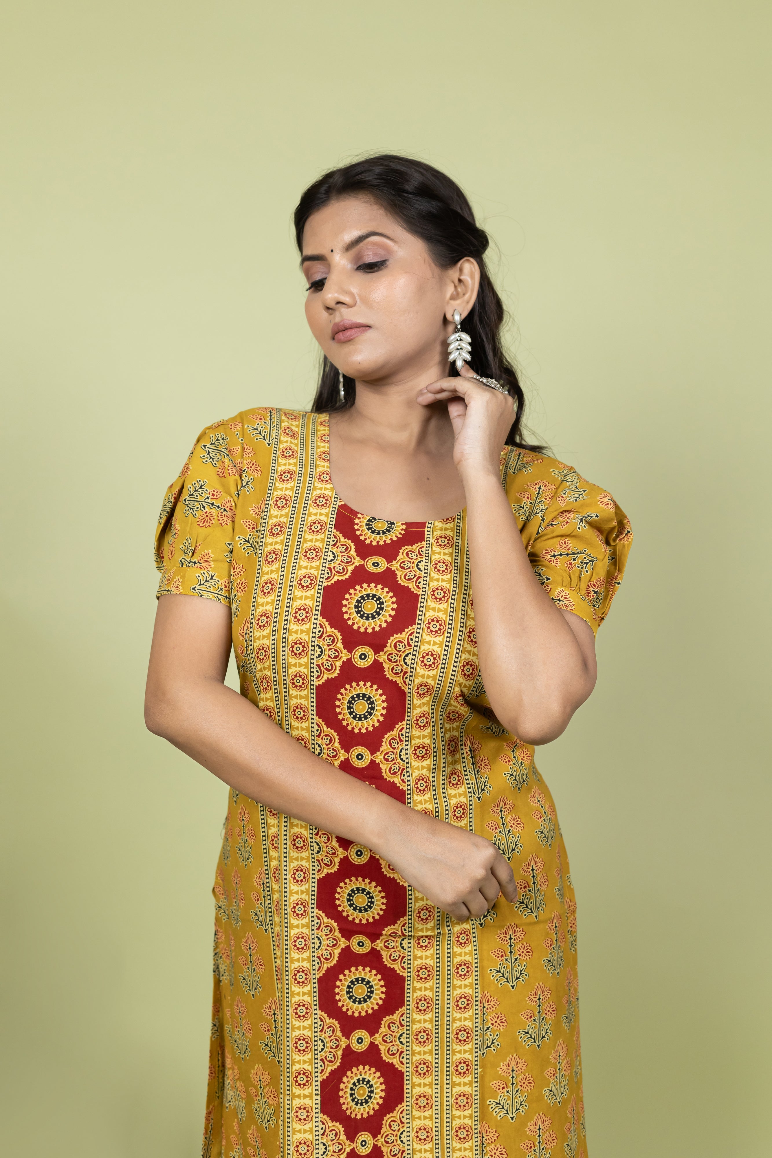 Ajrakh Printed Cotton Kurti