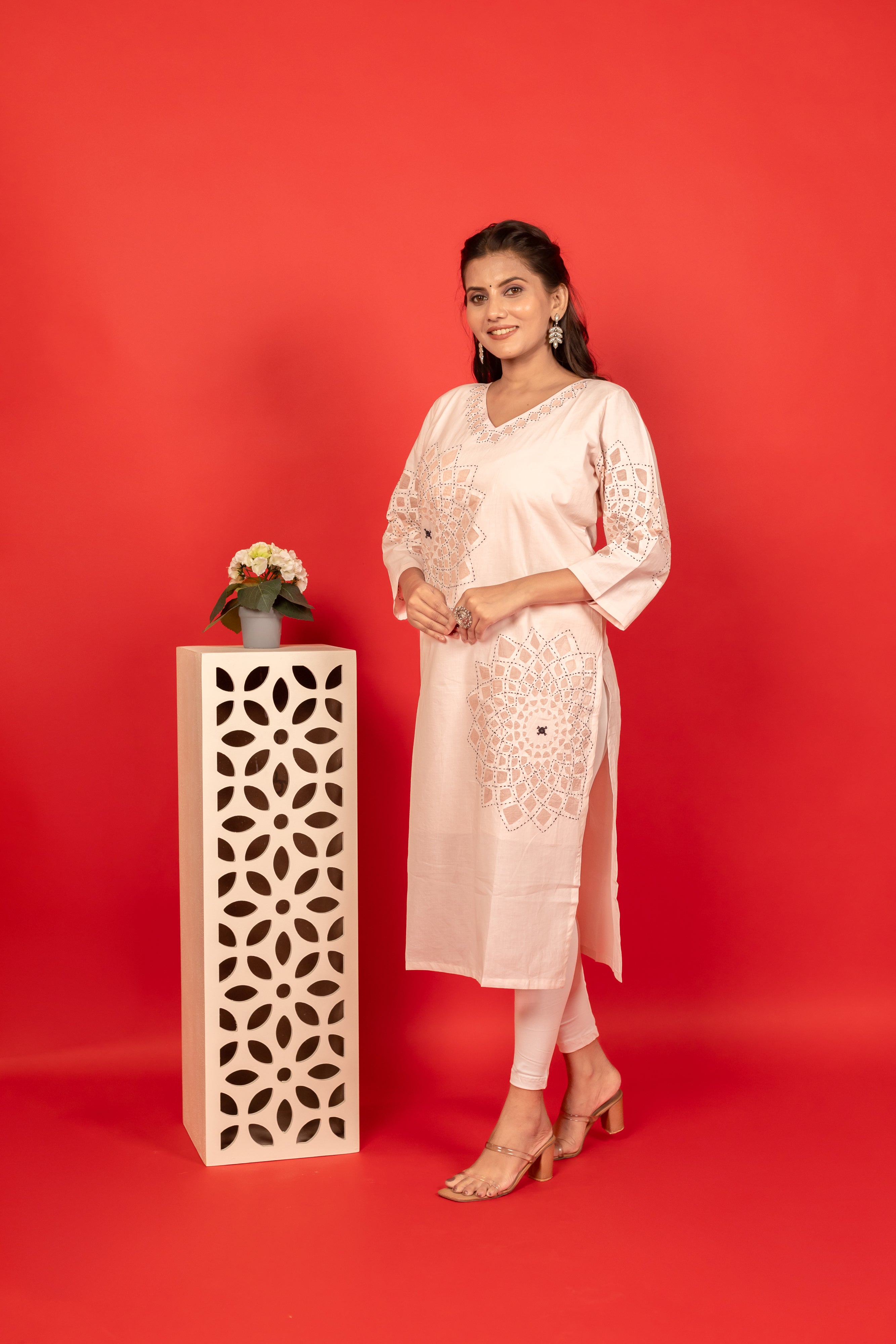 Handwork Aplique Cotton Kurti