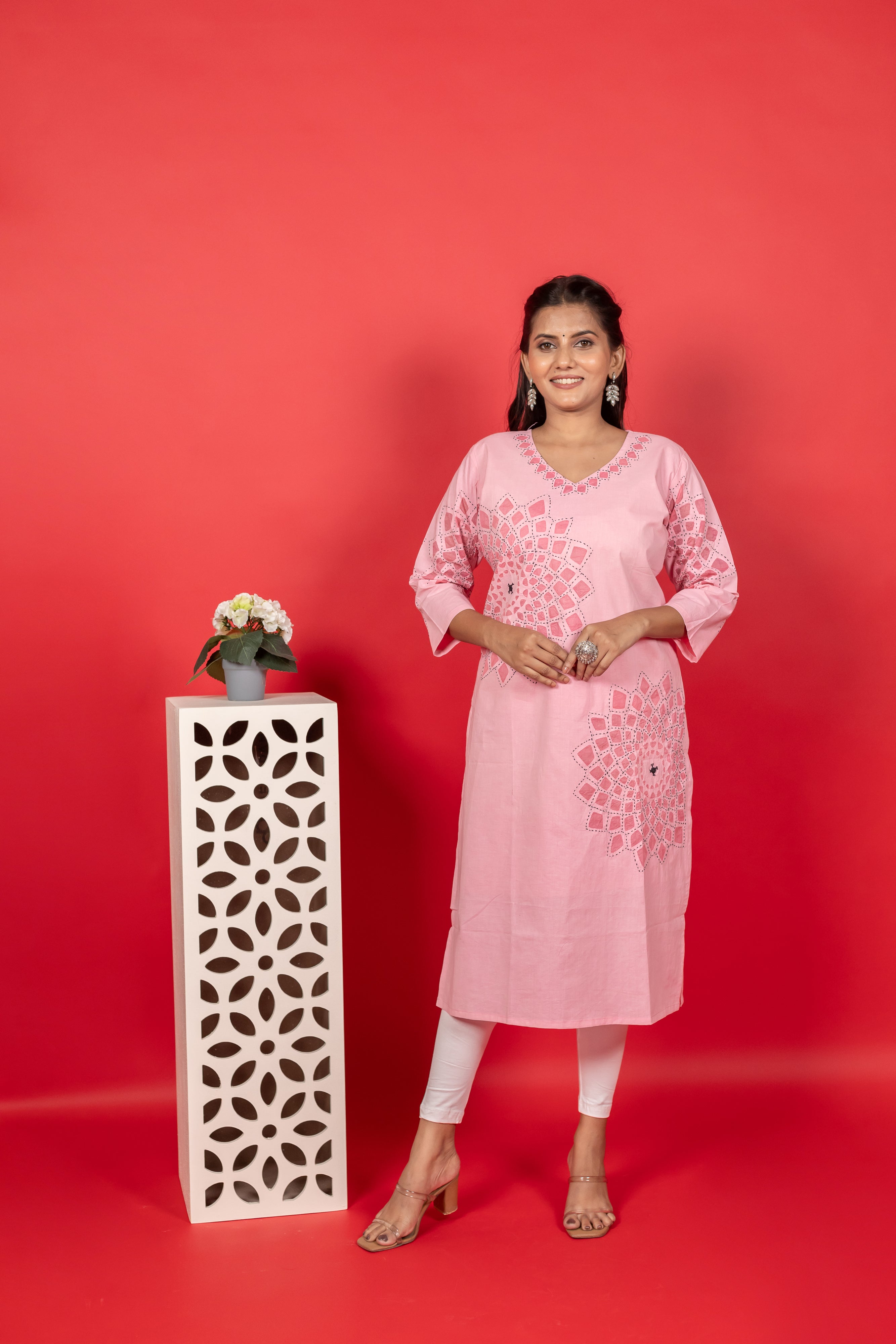 Handwork Aplique Cotton Kurti