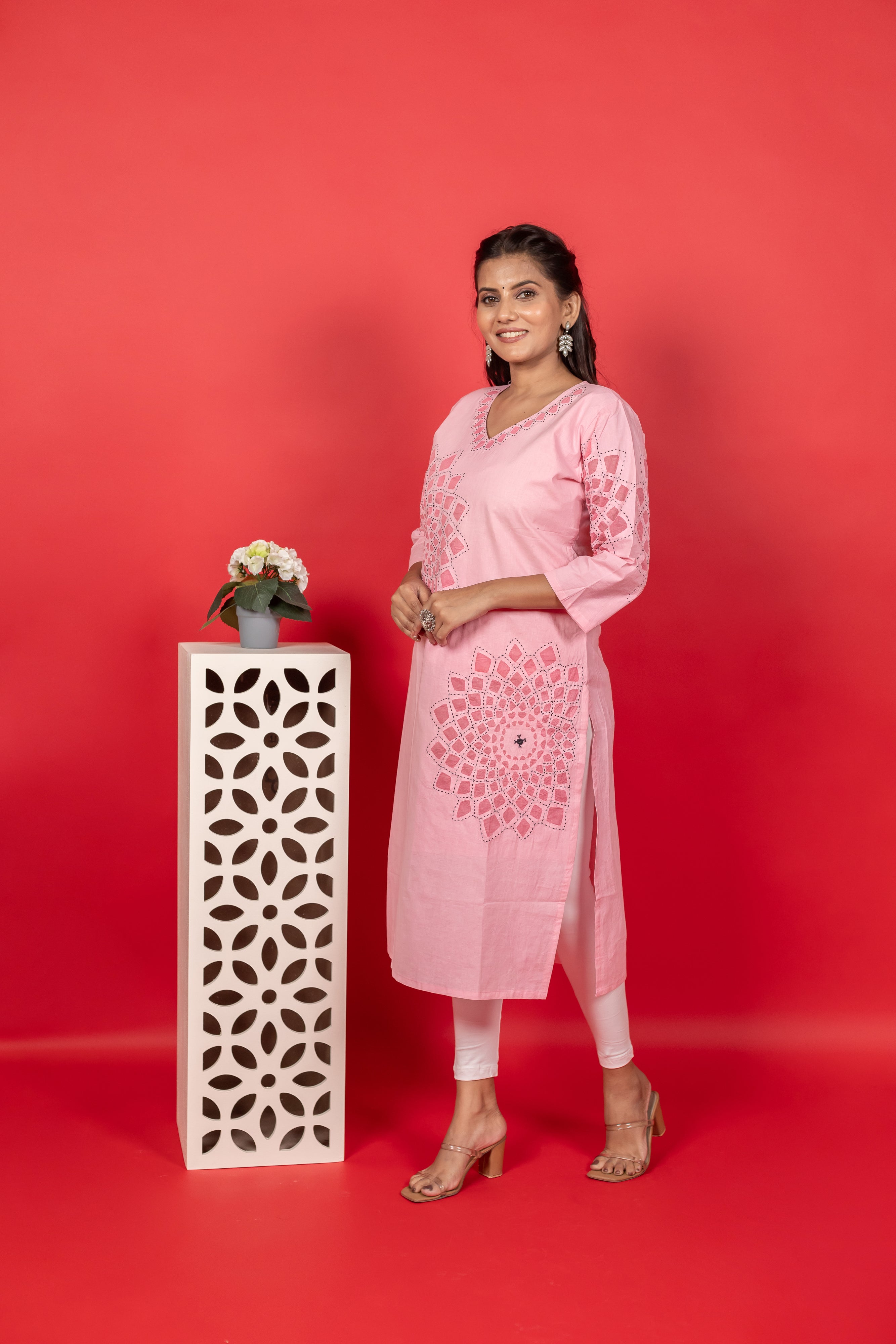 Handwork Aplique Cotton Kurti