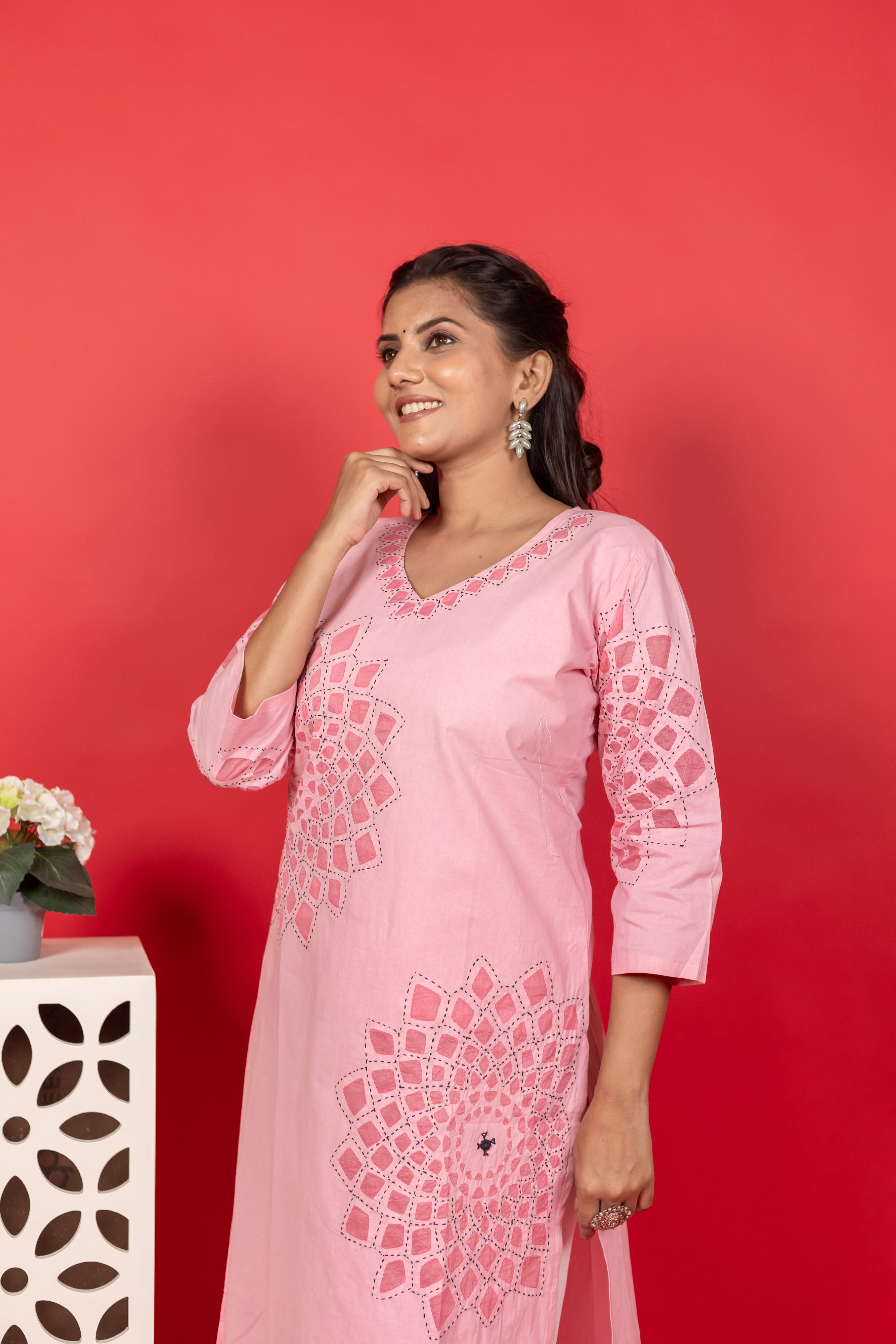 Handwork Aplique Cotton Kurti