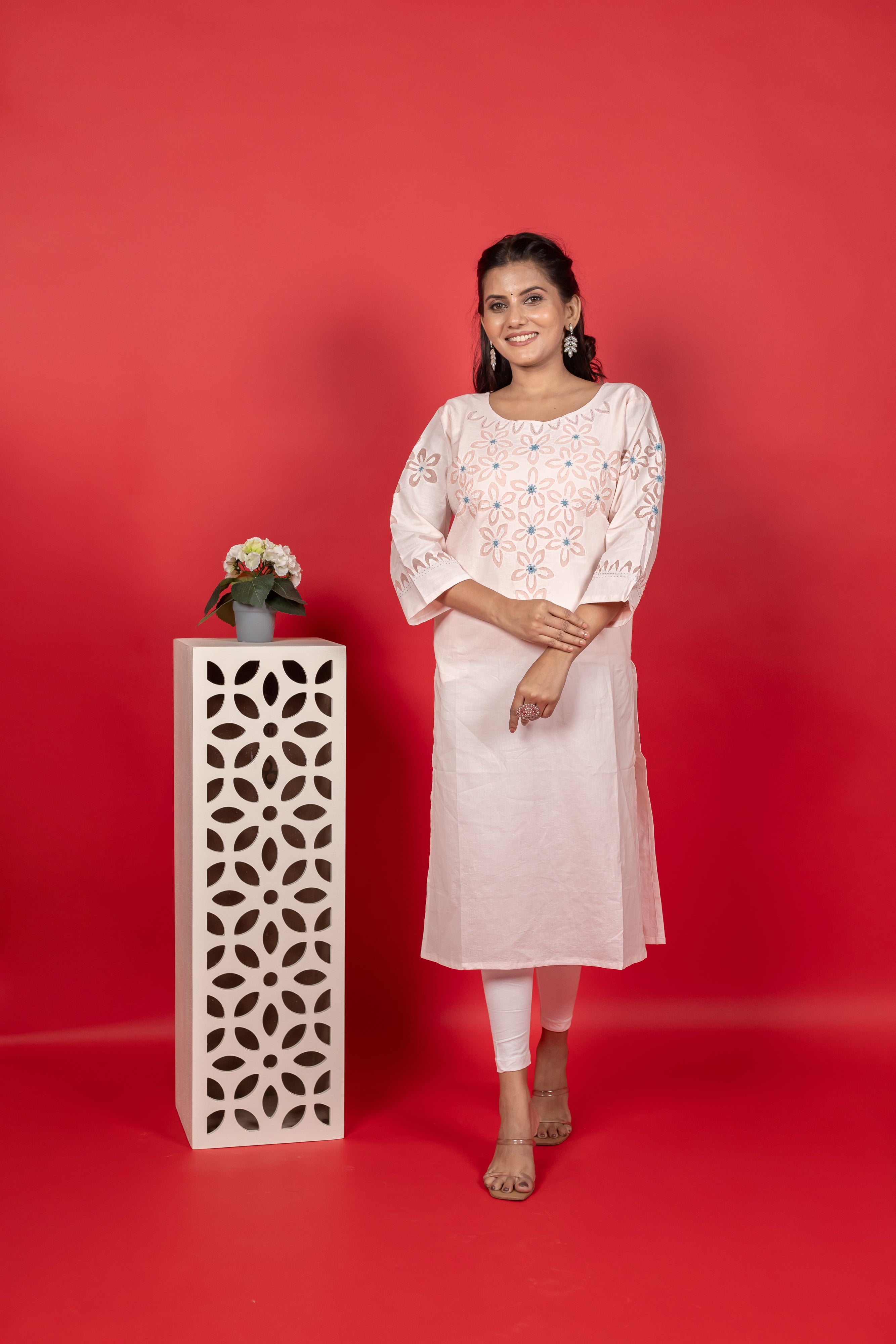 Handwork Aplique Cotton Kurti