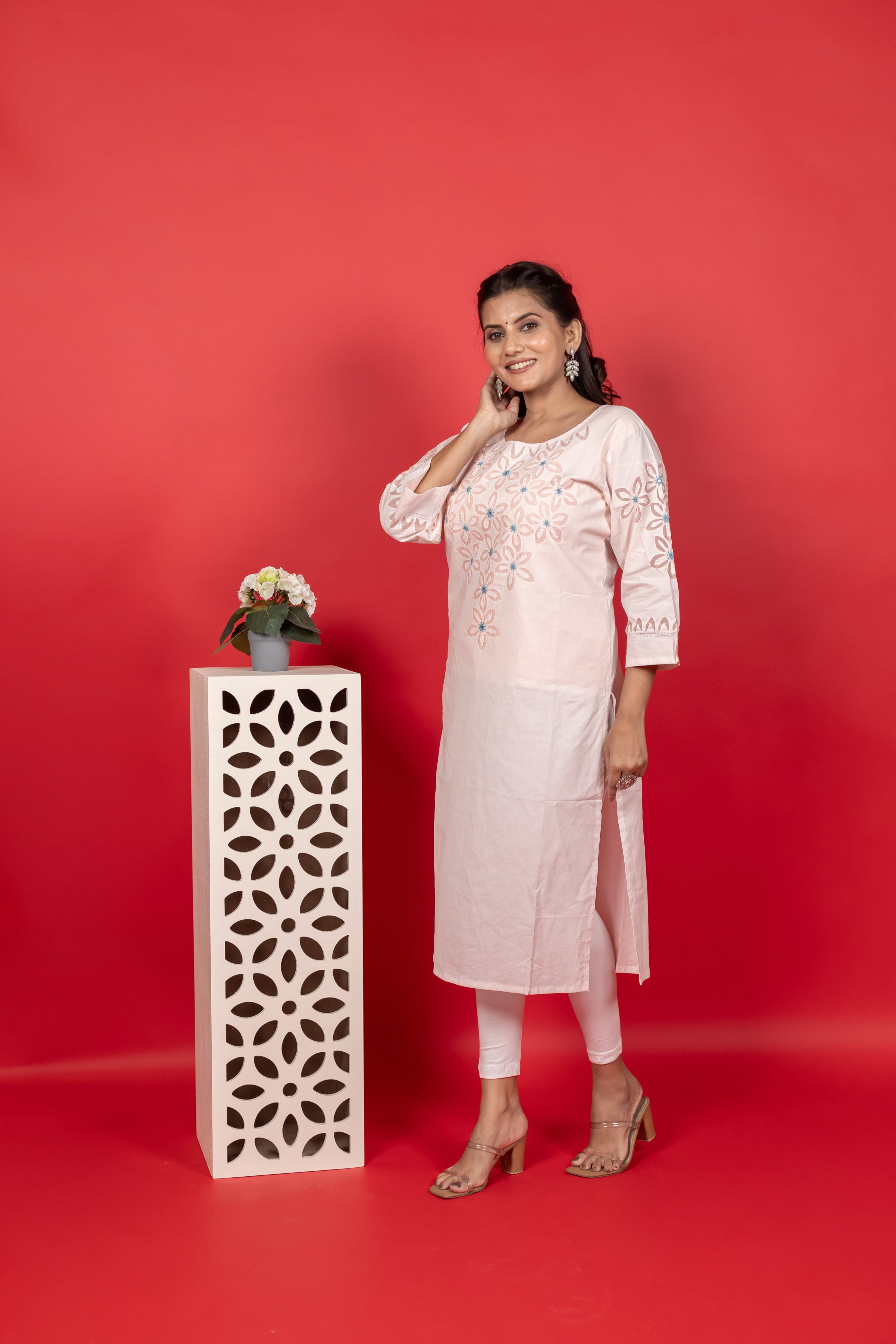 Handwork Aplique Cotton Kurti