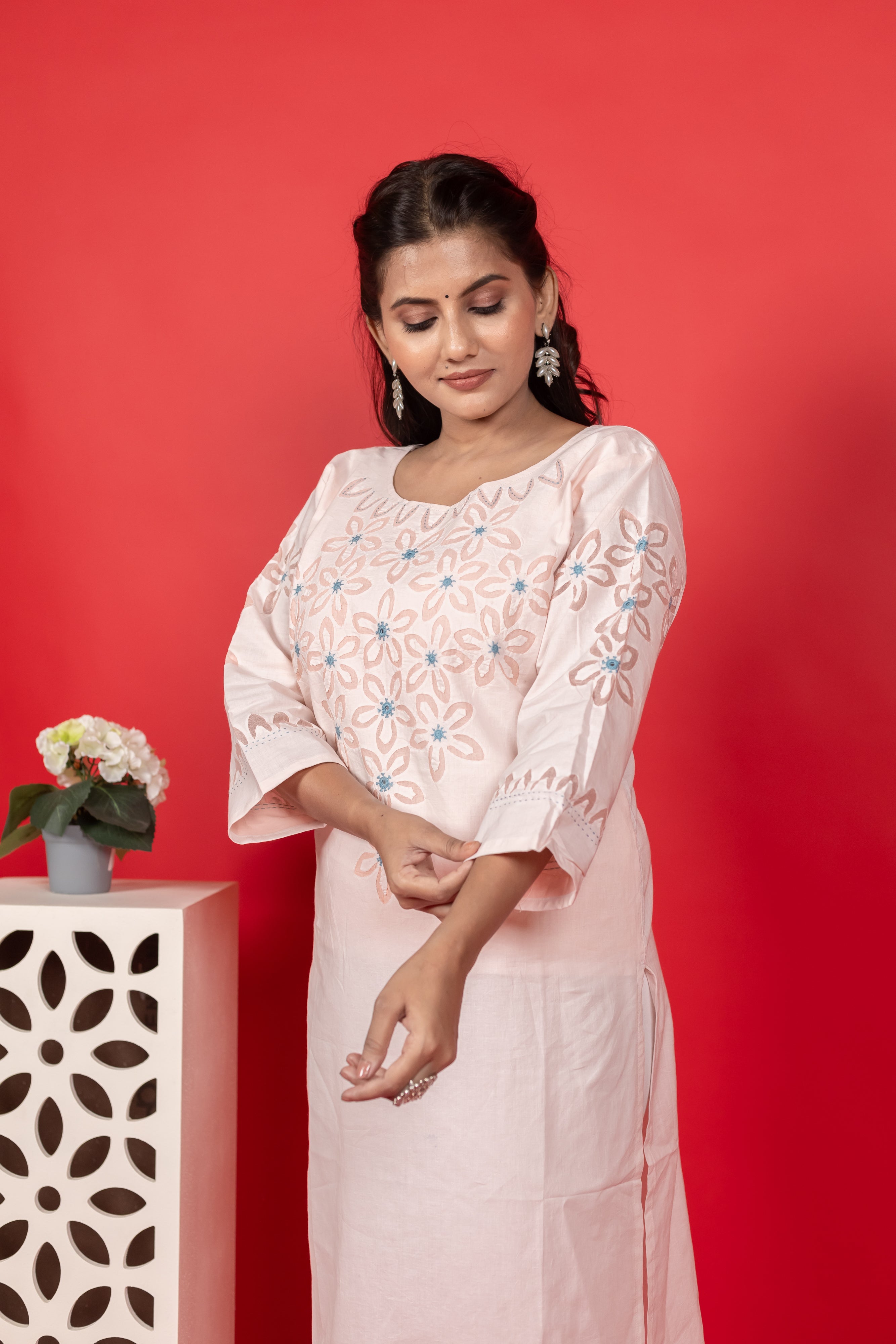 Handwork Aplique Cotton Kurti