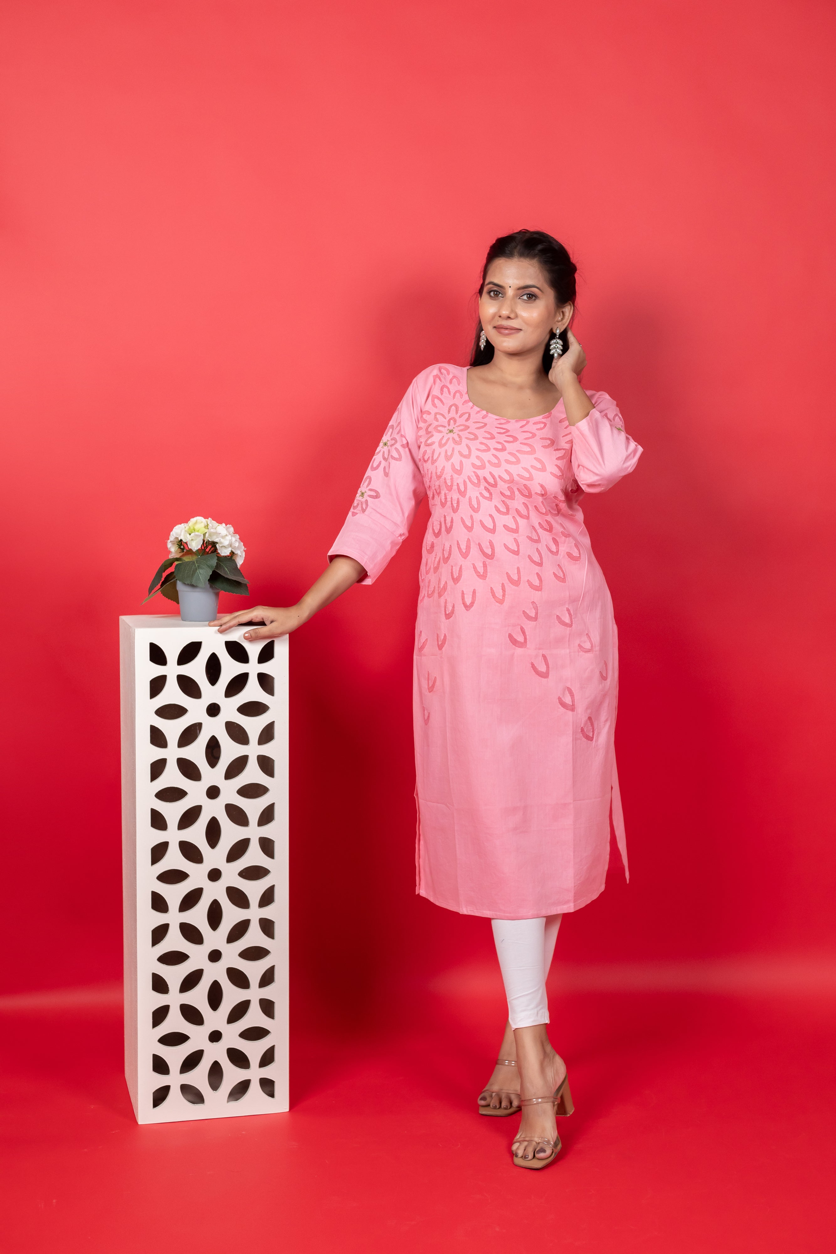 Handwork Aplique Cotton Kurti