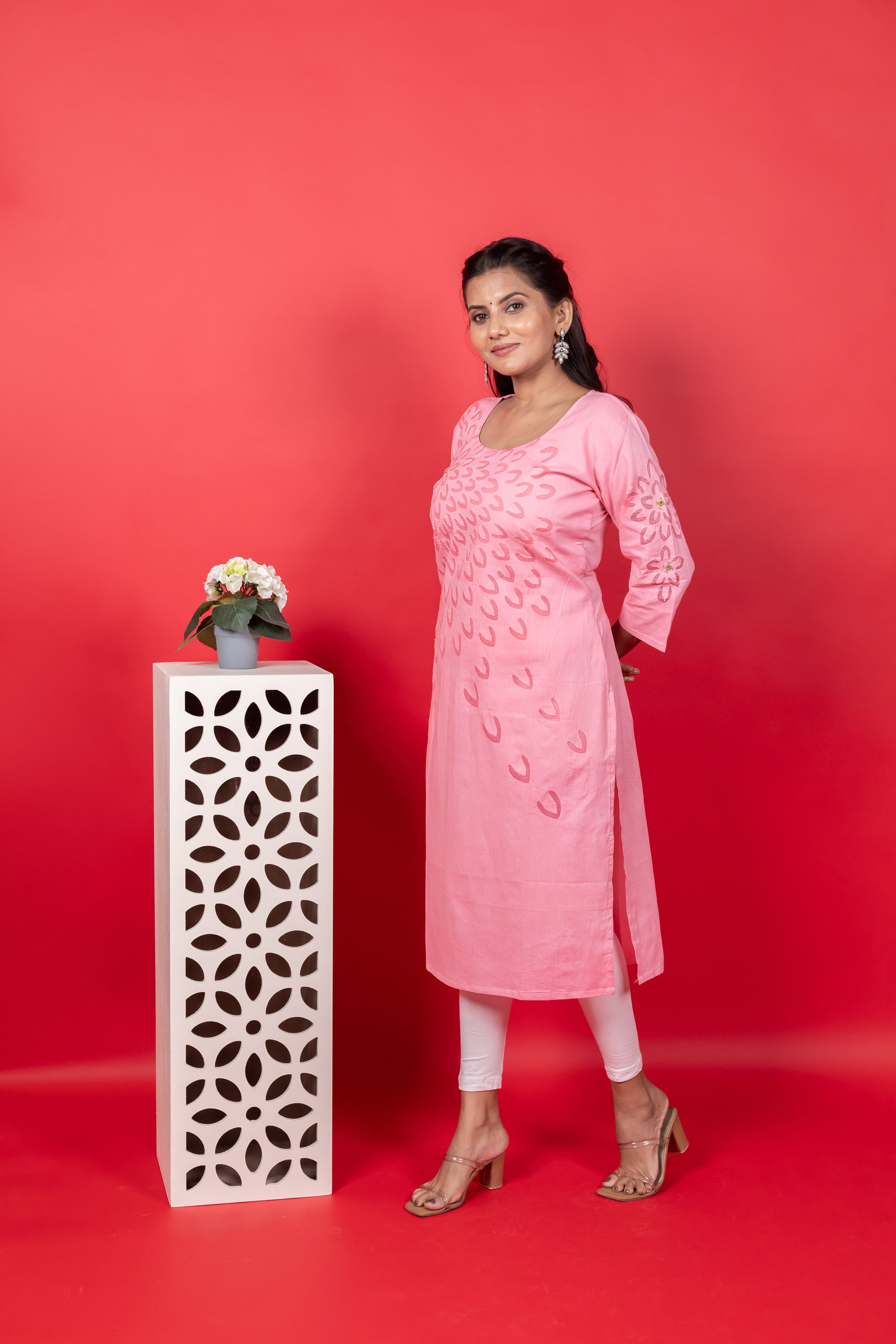 Handwork Aplique Cotton Kurti