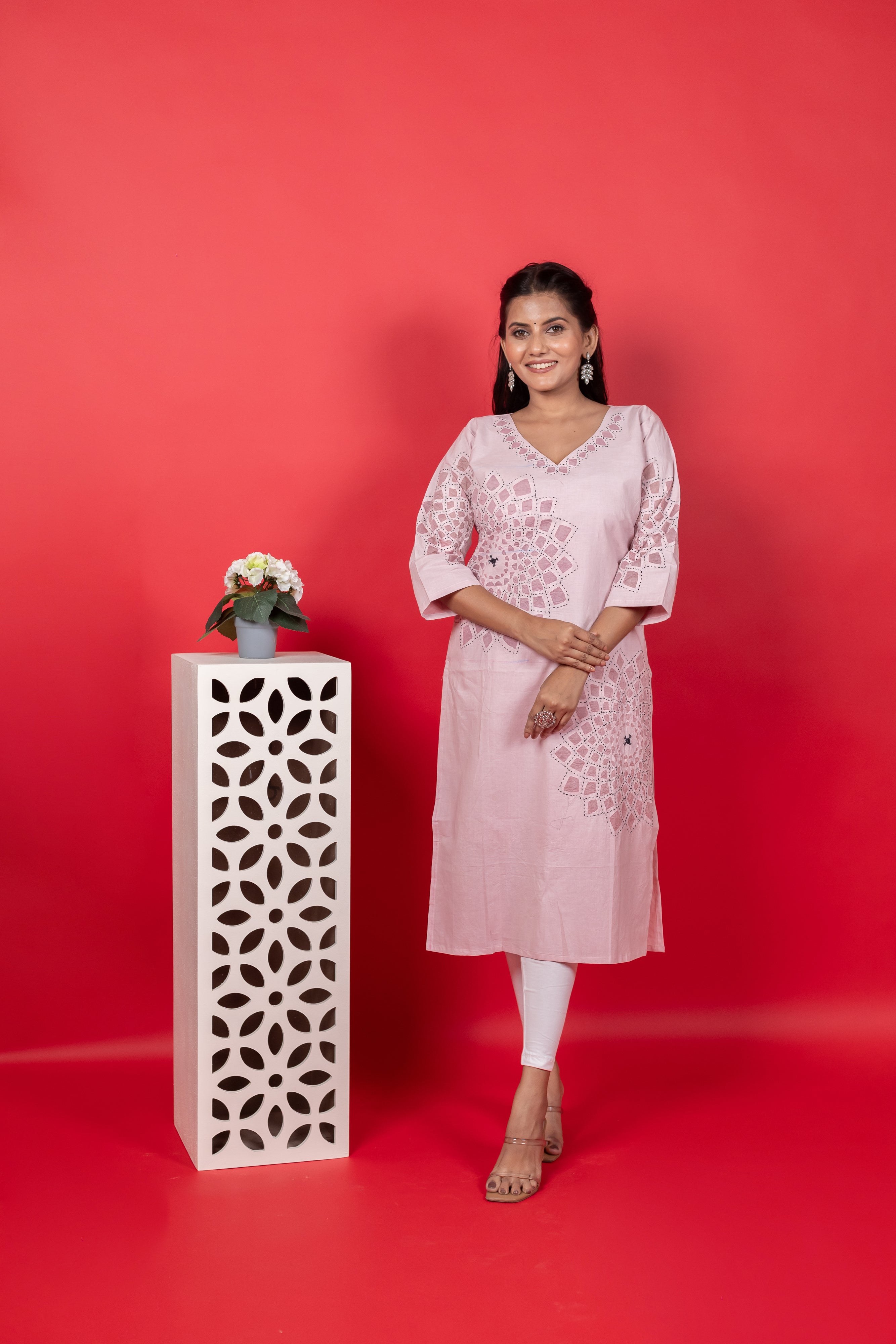 Handwork Aplique Cotton Kurti