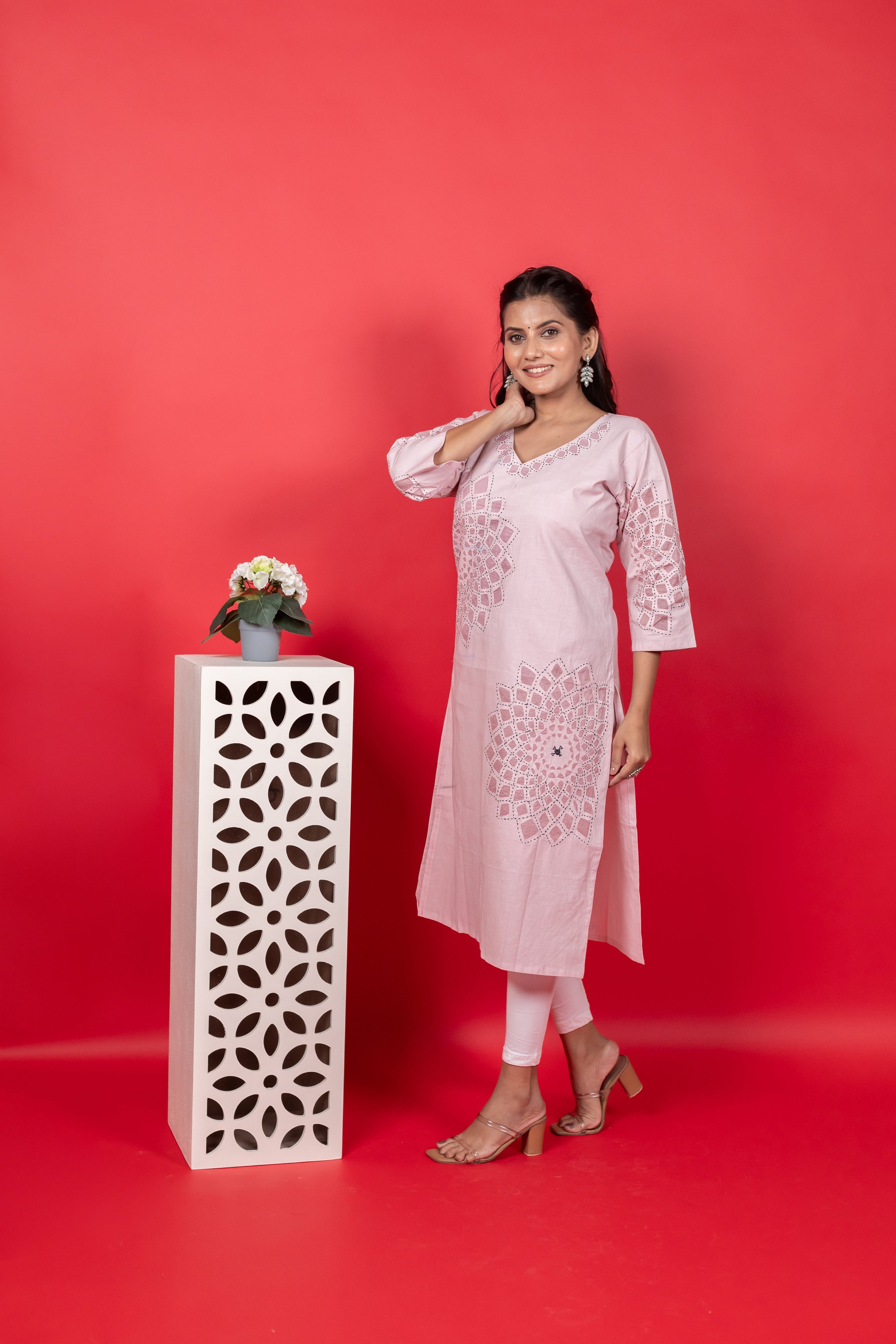 Handwork Aplique Cotton Kurti