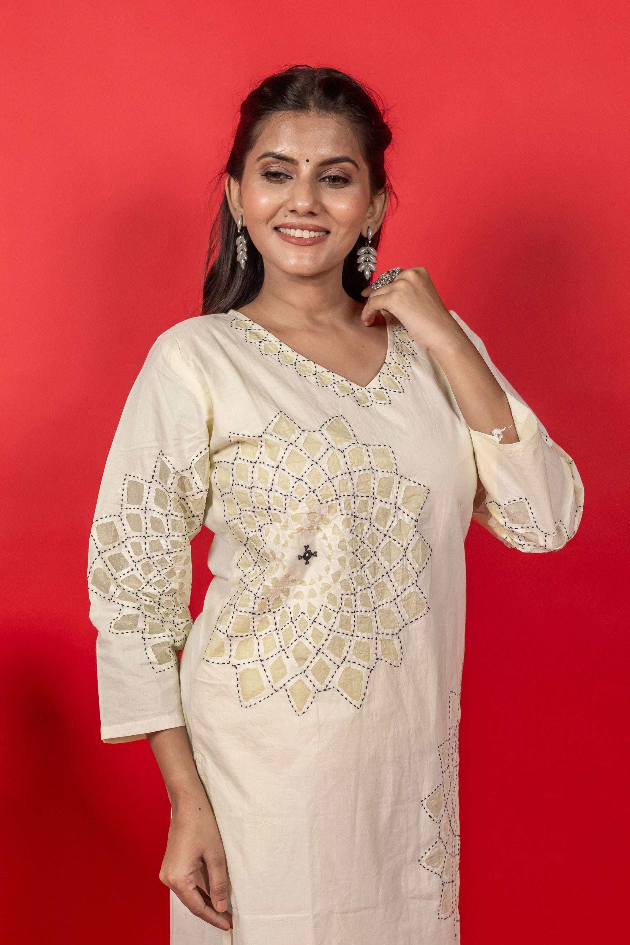 Handwork Aplique Cotton Kurti