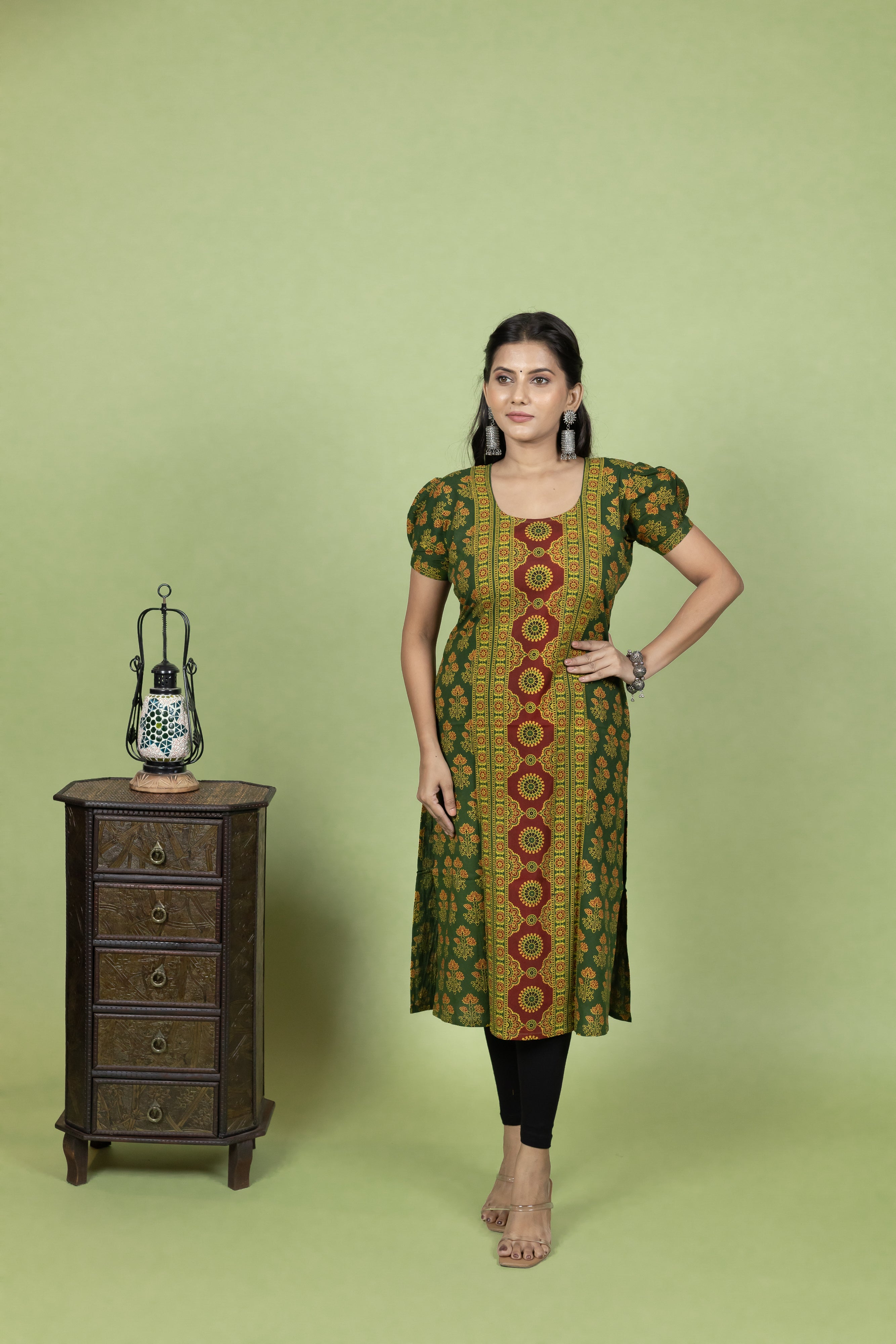 Ajrakh Printed Cotton Kurti