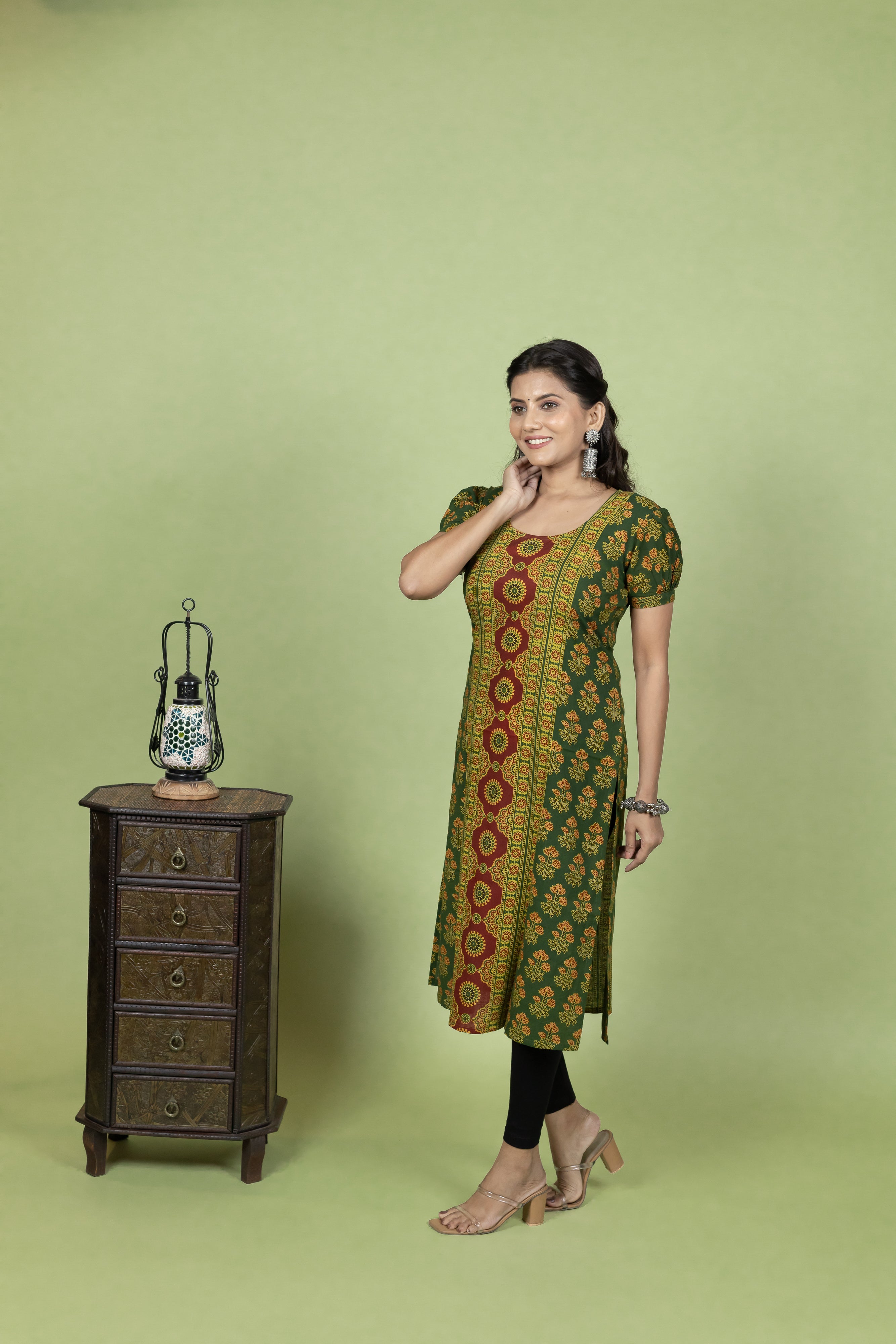 Ajrakh Printed Cotton Kurti