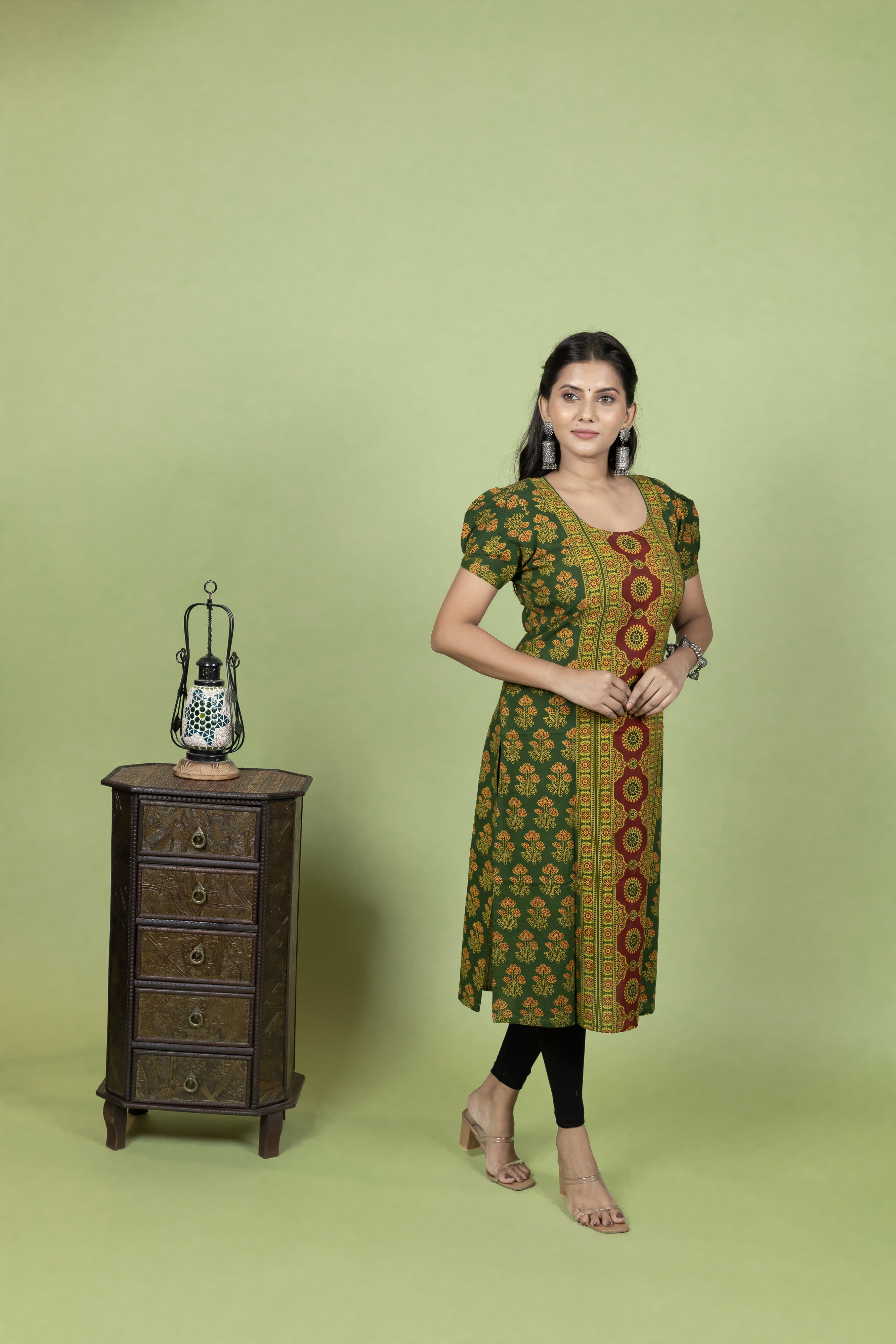 Ajrakh Printed Cotton Kurti