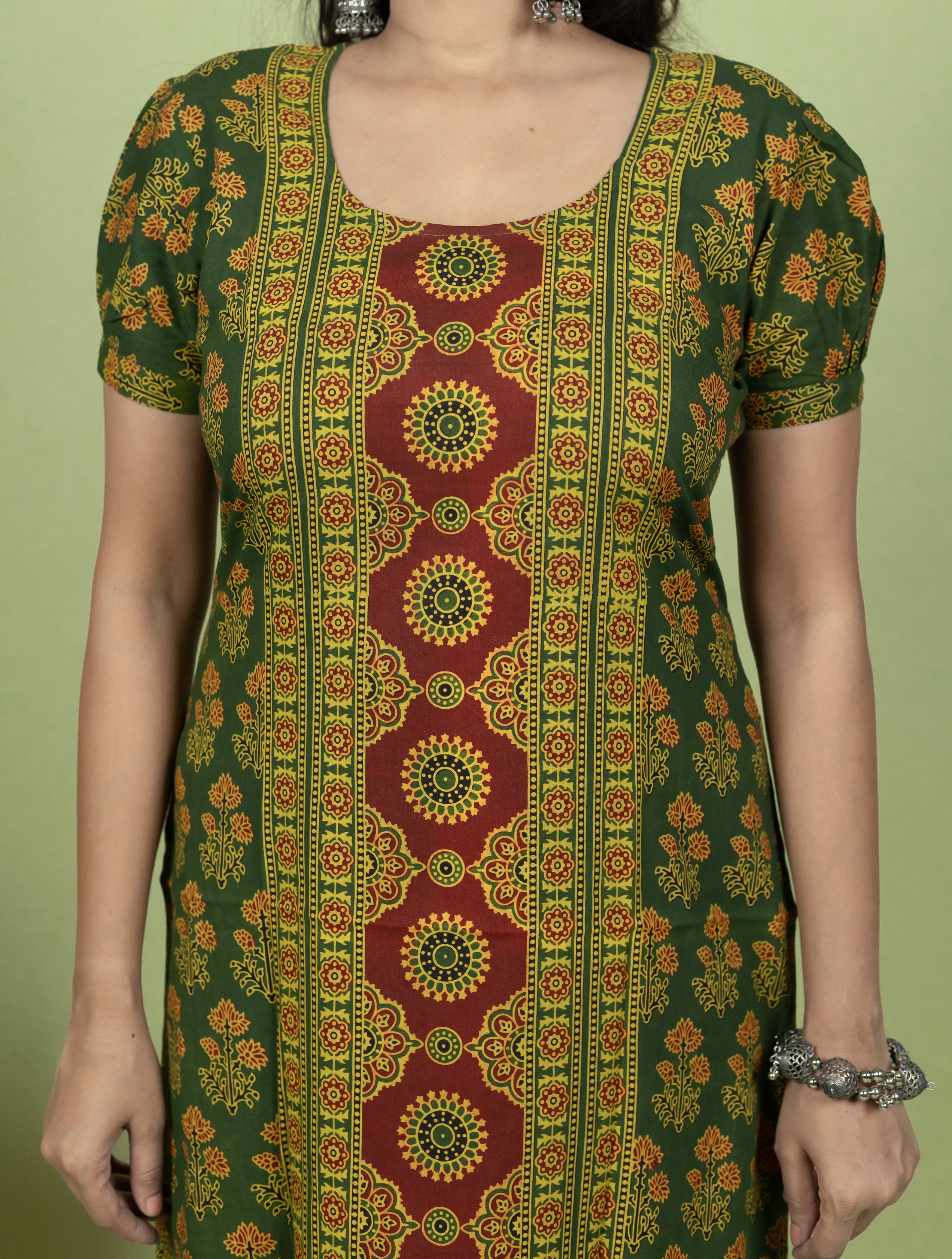 Ajrakh Printed Cotton Kurti