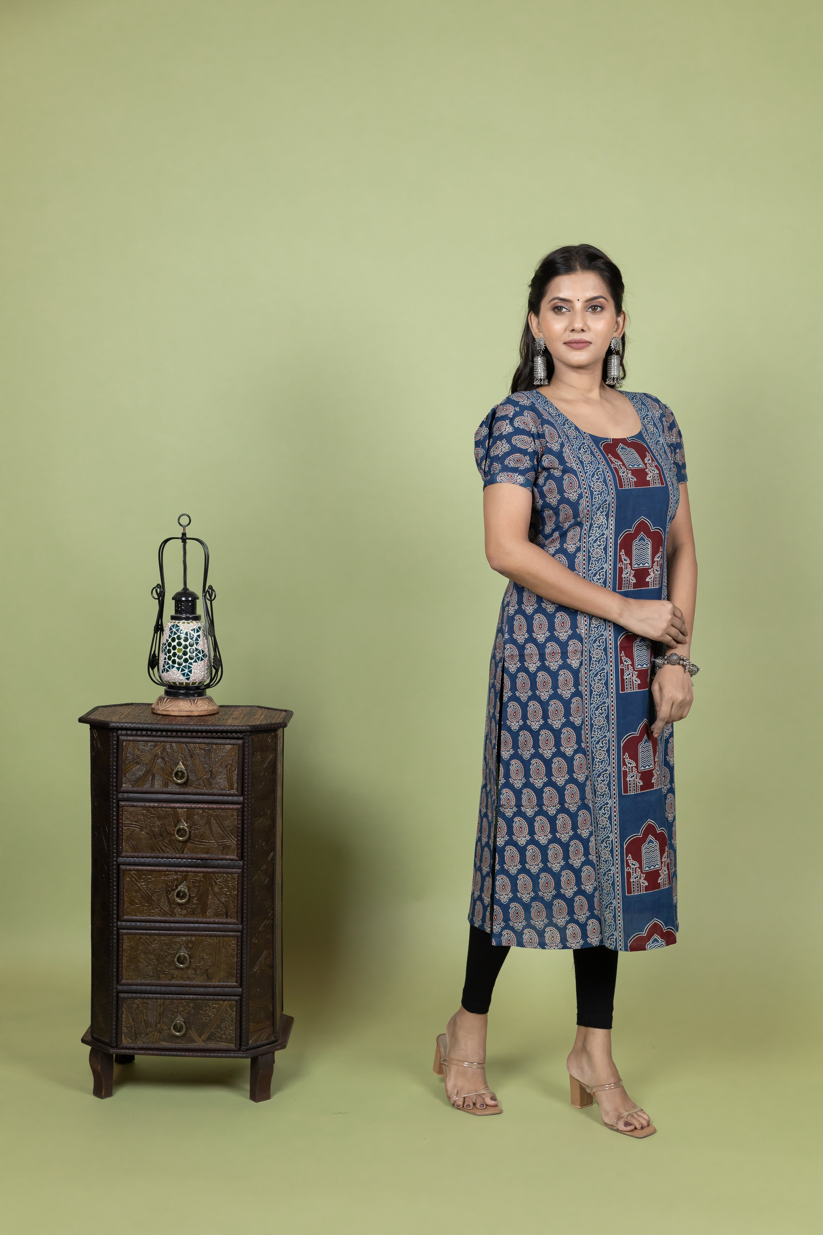 Ajrakh Printed Cotton Kurti