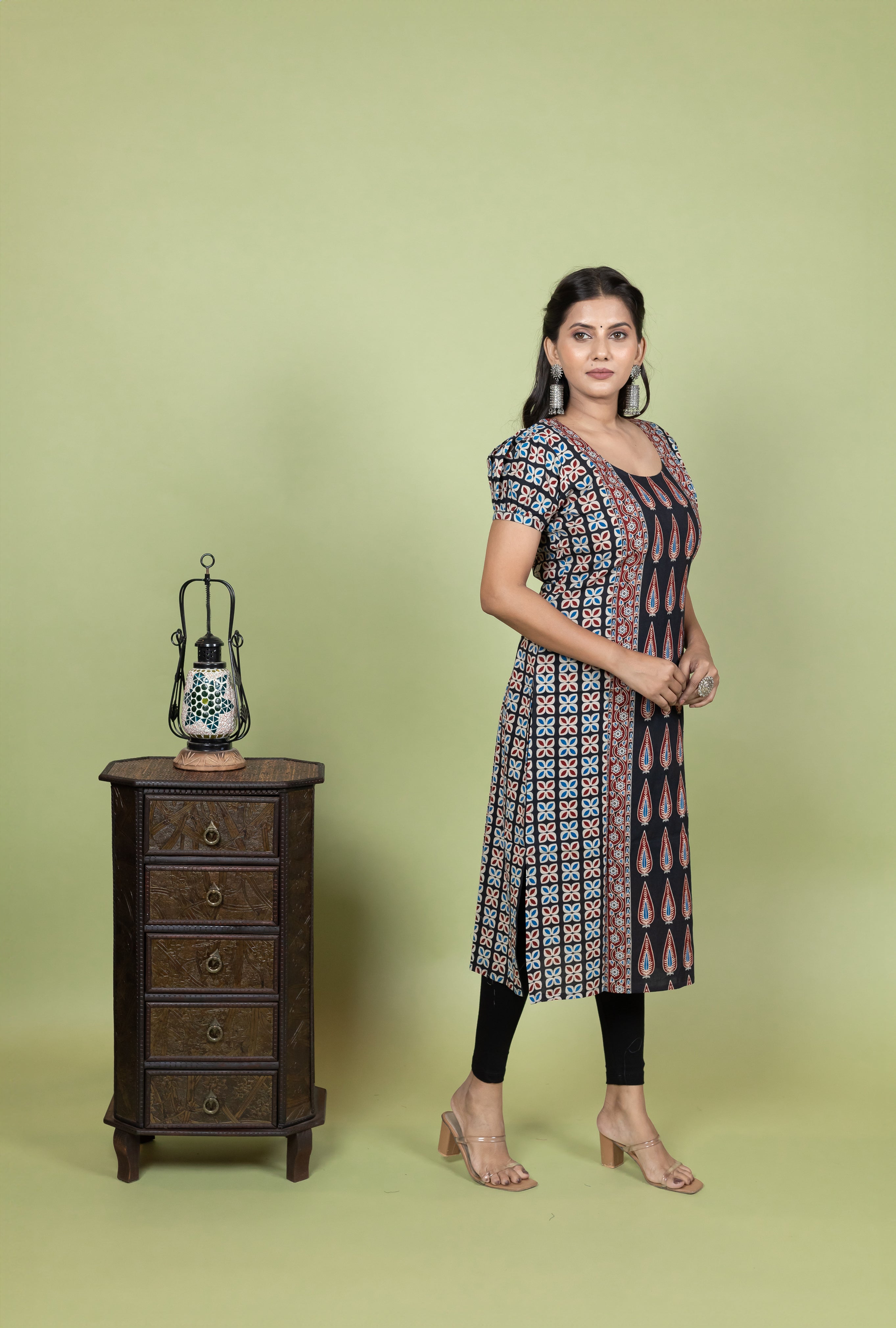 Ajrakh Printed Cotton Kurti