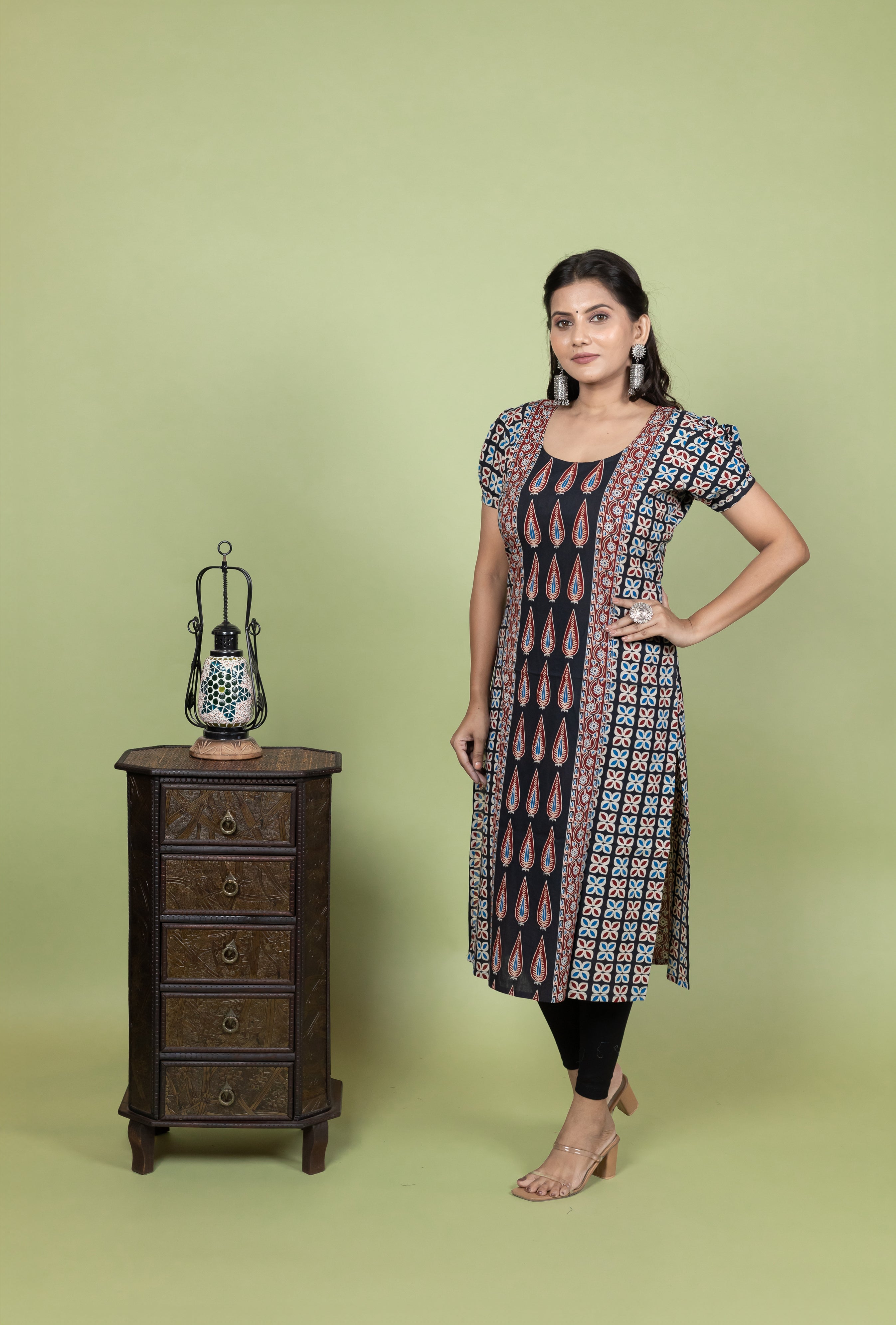 Ajrakh Printed Cotton Kurti