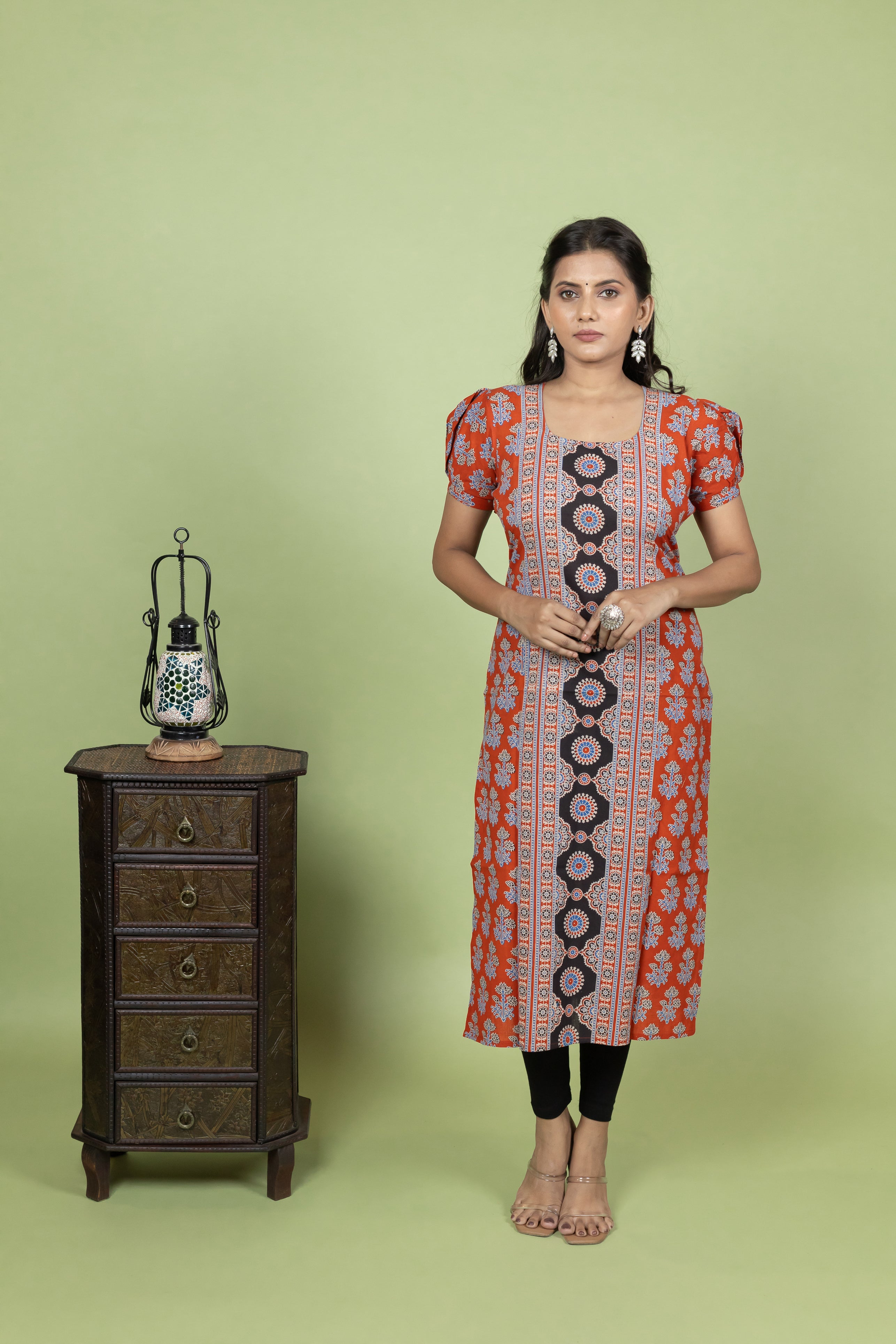 Ajrakh Printed Cotton Kurti