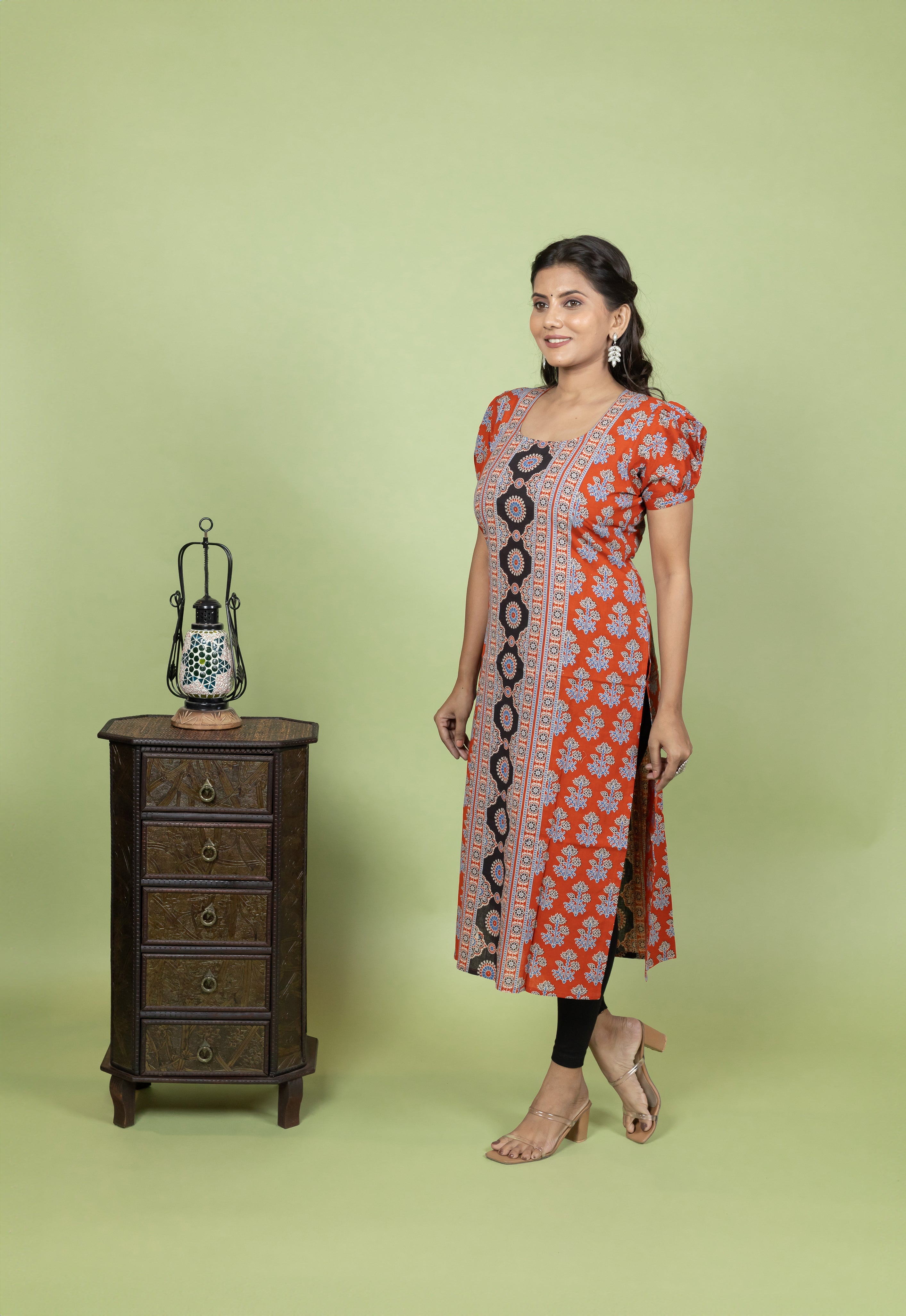 Ajrakh Printed Cotton Kurti