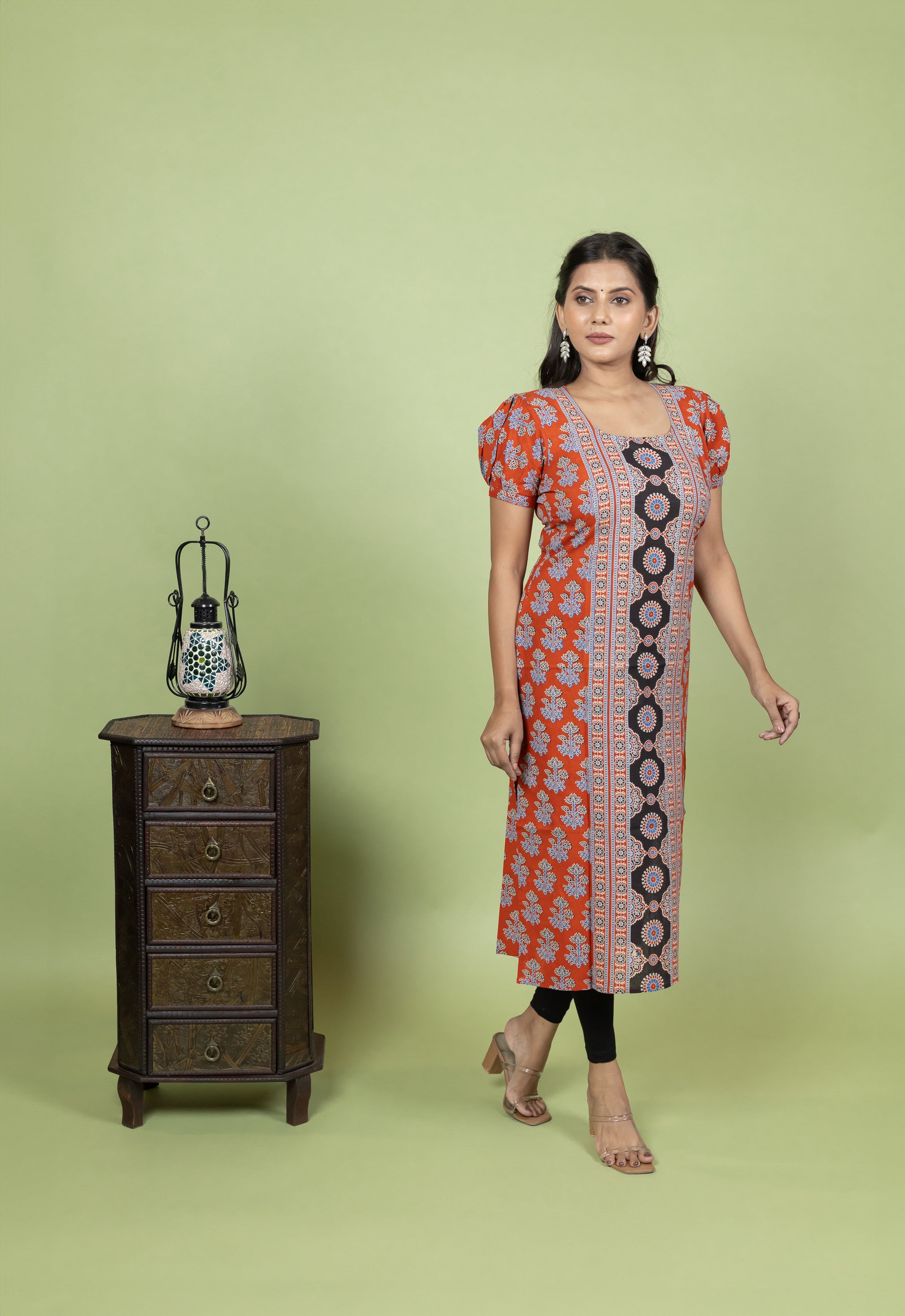 Ajrakh Printed Cotton Kurti