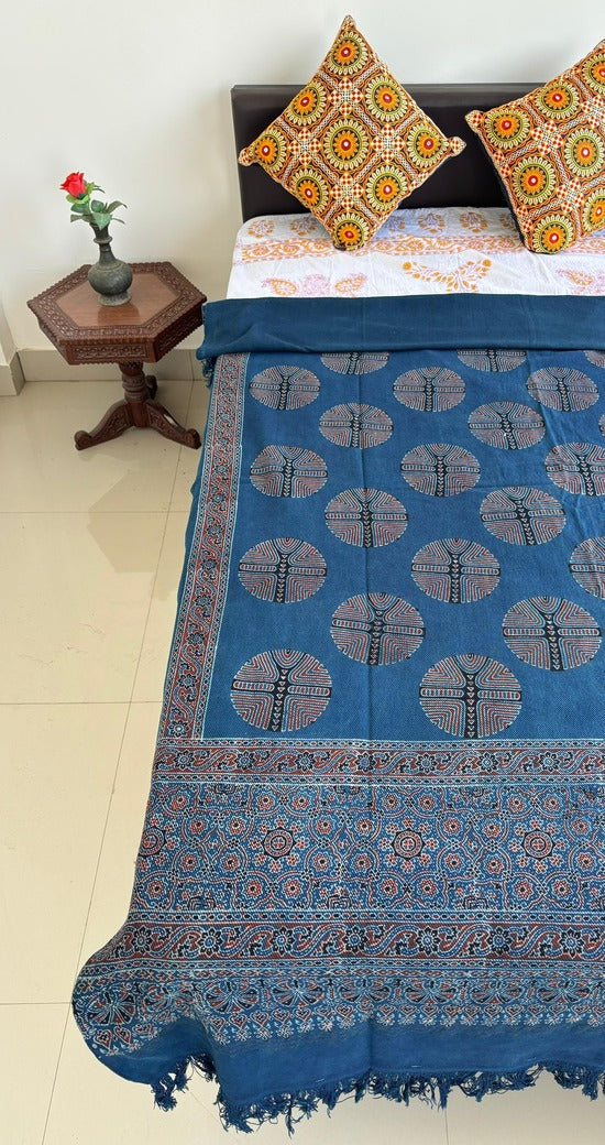 Ajrakh Block Printed Single Bed Cotton Comforter