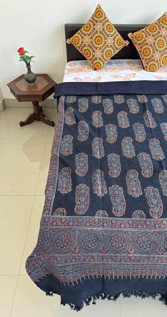 Ajrakh Block Printed Single Bed Cotton Comforter