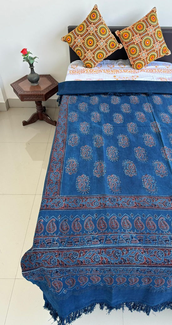 Ajrakh Block Printed Single Bed Cotton Comforter