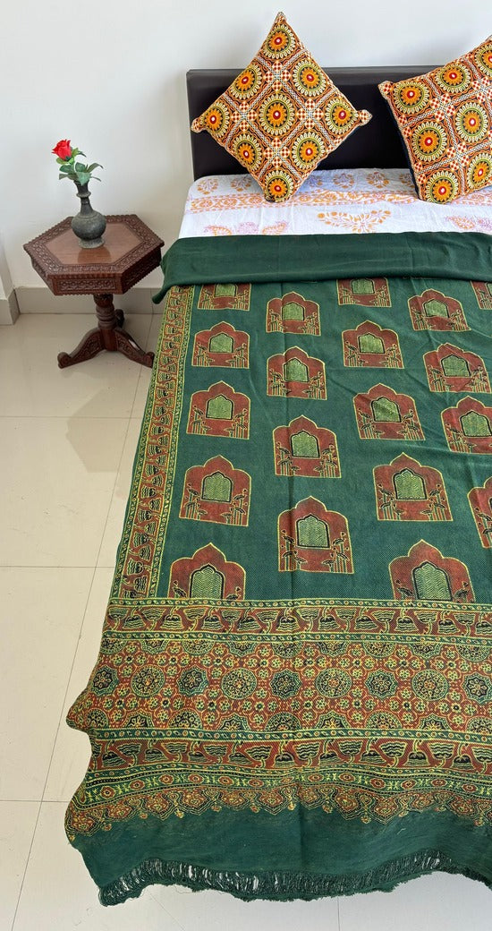 Ajrakh Block Printed Single Bed Cotton Comforter