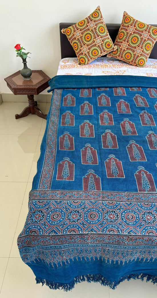 Ajrakh Block Printed Single Bed Cotton Comforter