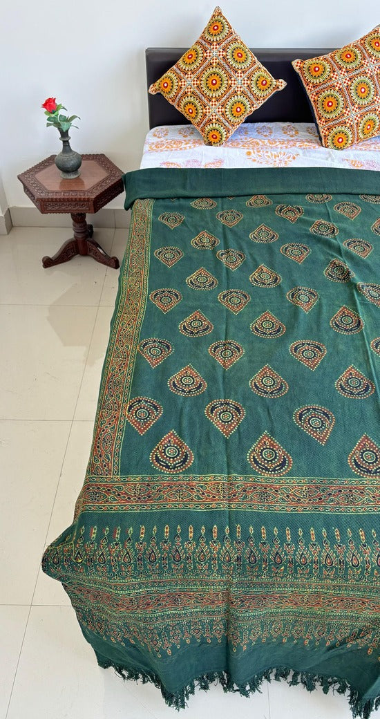 Ajrakh Block Printed Single Bed Cotton Comforter