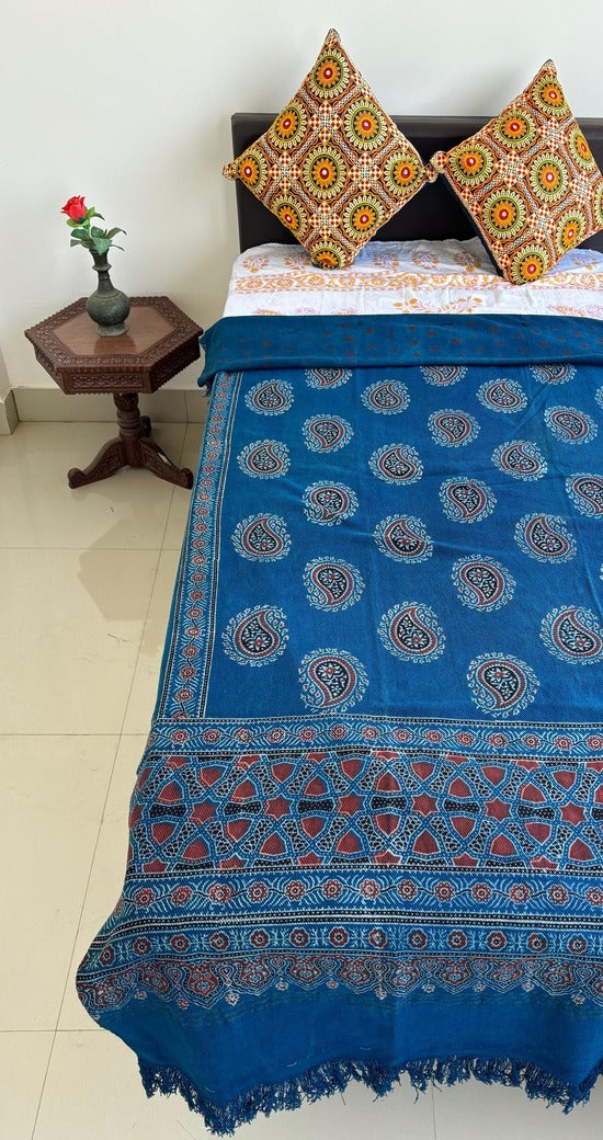 Ajrakh Block Printed Single Bed Cotton Comforter