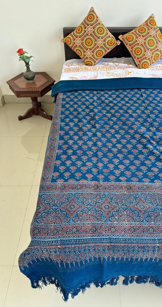 Ajrakh Block Printed Single Bed Cotton Comforter