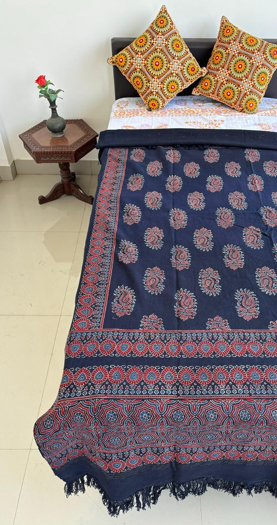 Ajrakh Block Printed Single Bed Cotton Comforter