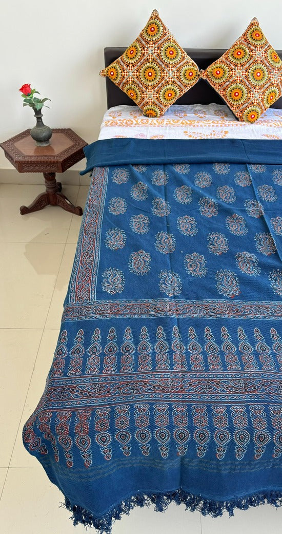 Ajrakh Block Printed Single Bed Cotton Comforter