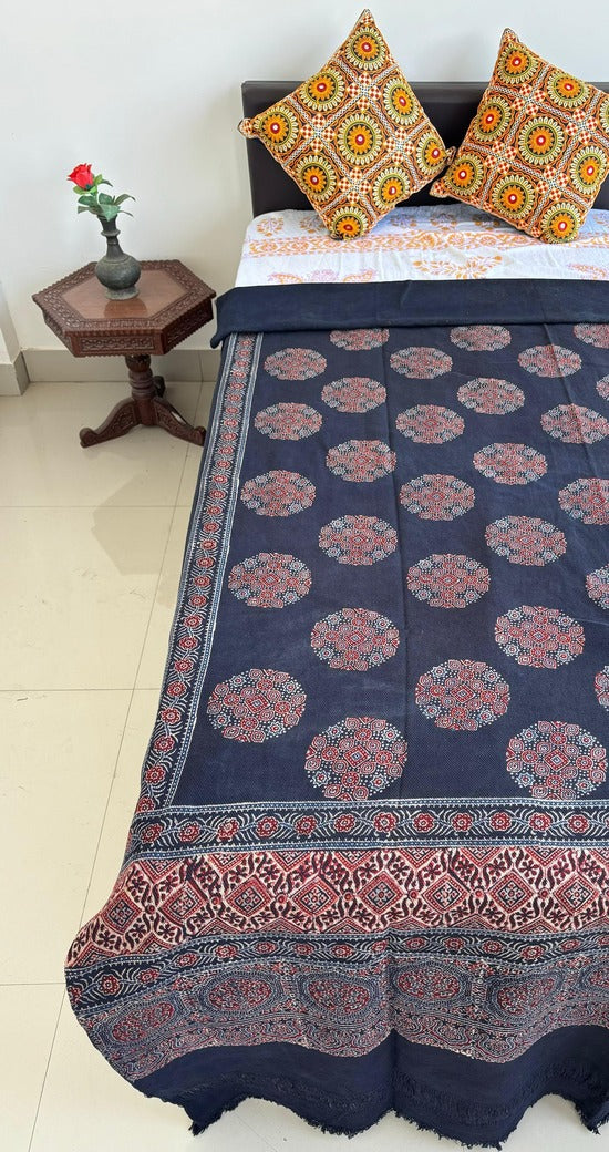 Ajrakh Block Printed Single Bed Cotton Comforter