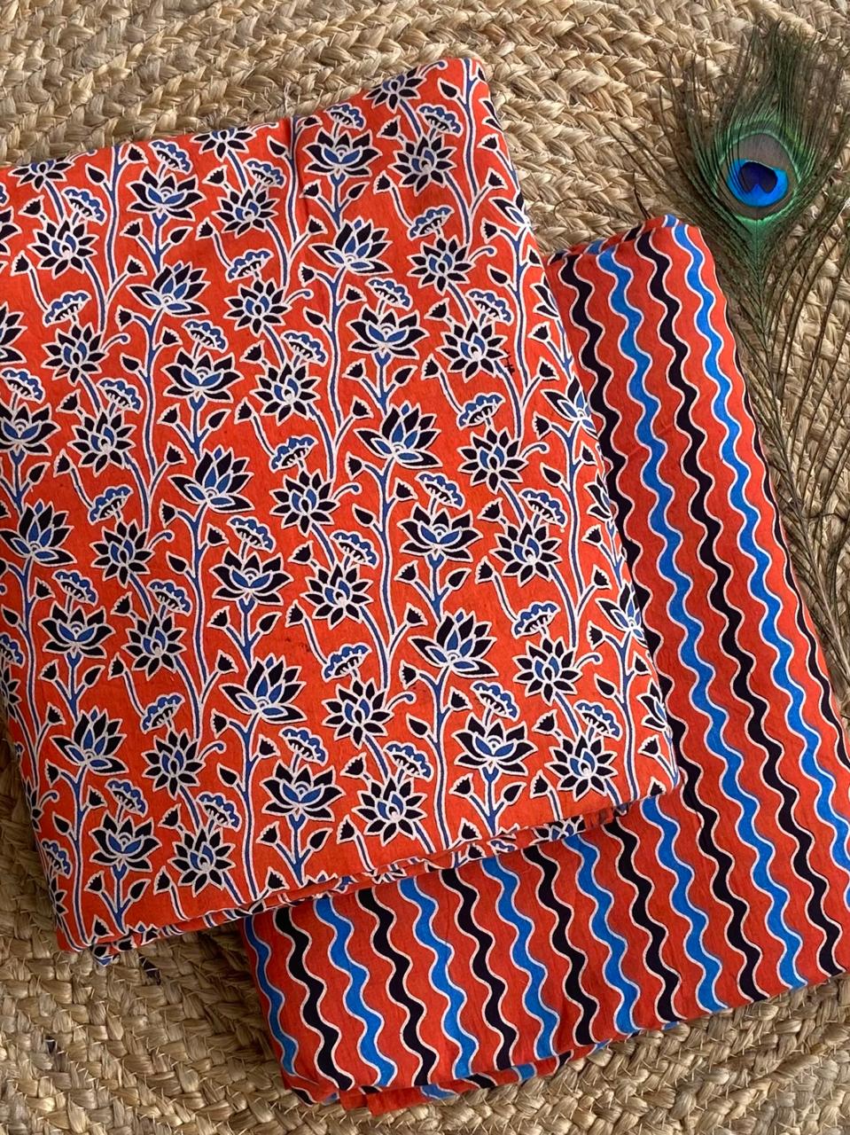 Ajrakh print top and bottom