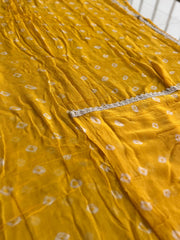 Bandhani Mirror Work  Suit with Dupatta
