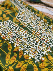 Chikankari Work Ajrakh Dupatta Suit
