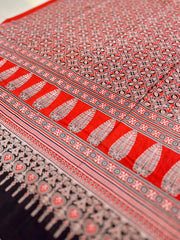 Chikankari Work Ajrakh Dupatta Suit