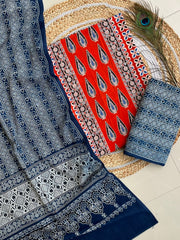 Ajrakh Salwar Suit