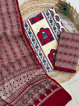 Ajrakh Salwar Suit