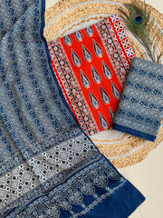 Ajrakh Salwar Suit