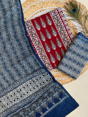 Ajrakh Salwar Suit